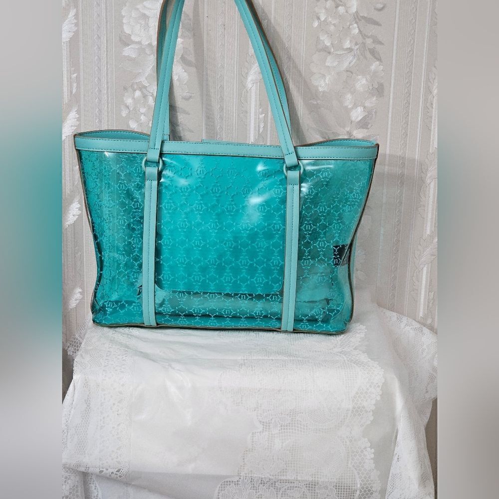 Nanette Lepore 2 on 1 Clear Shoulder Tote Bag EUC - Picture 3 of 6